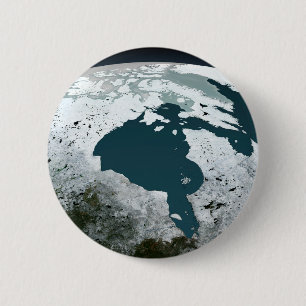 Hudson Bay Sea Ice On November 14, 2005. 6 Cm Round Badge