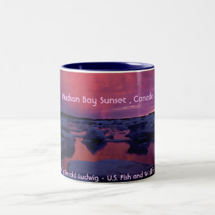 Hudson Bay Sunset , Canada Two-Tone Coffee Mug