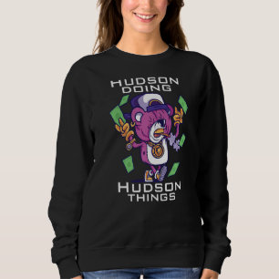 Hudson doing sweatshirt