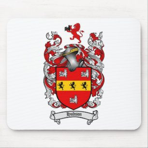 HUDSON FAMILY CREST -  HUDSON COAT OF ARMS MOUSE MAT