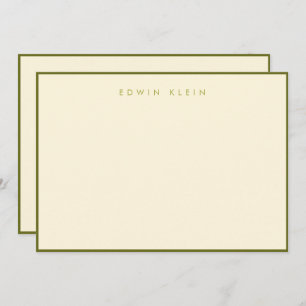 Hudson Green Flat Note Card 5"x7"