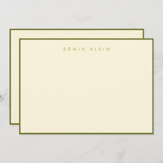 Hudson Green Flat Note Card 5"x7"