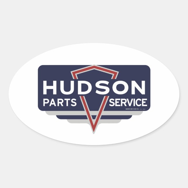 Hudson Motor Cars Oval Sticker (Front)