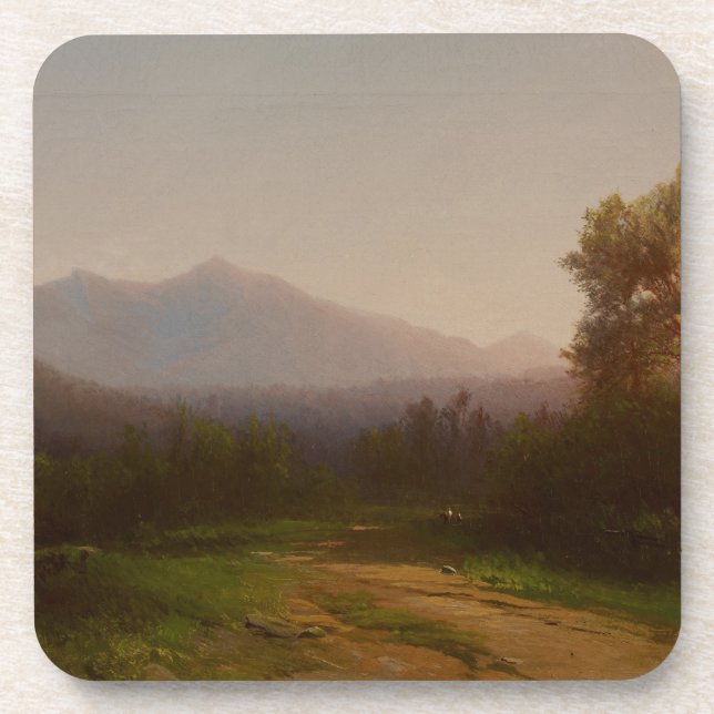 Hudson River Landscape, c.1860-5 (oil on canvas) Coaster (Front)