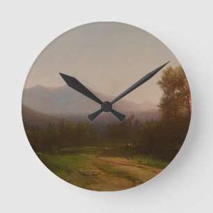Hudson River Landscape, c.1860-5 (oil on canvas) Round Clock