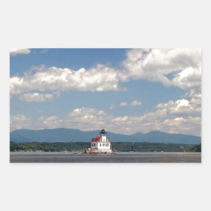 Hudson River Lighthouse Rectangular Sticker