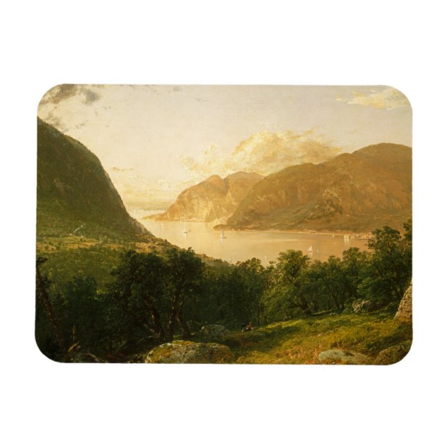 Hudson River Scene by John Frederick Kensett Magnet (Horizontal)