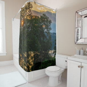 Hudson River Summer Evening Shower Curtain
