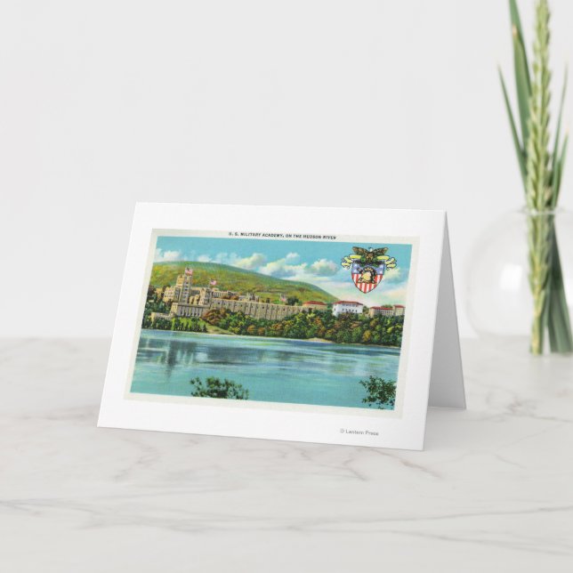 Hudson River View of US Military Academy Card (Front)