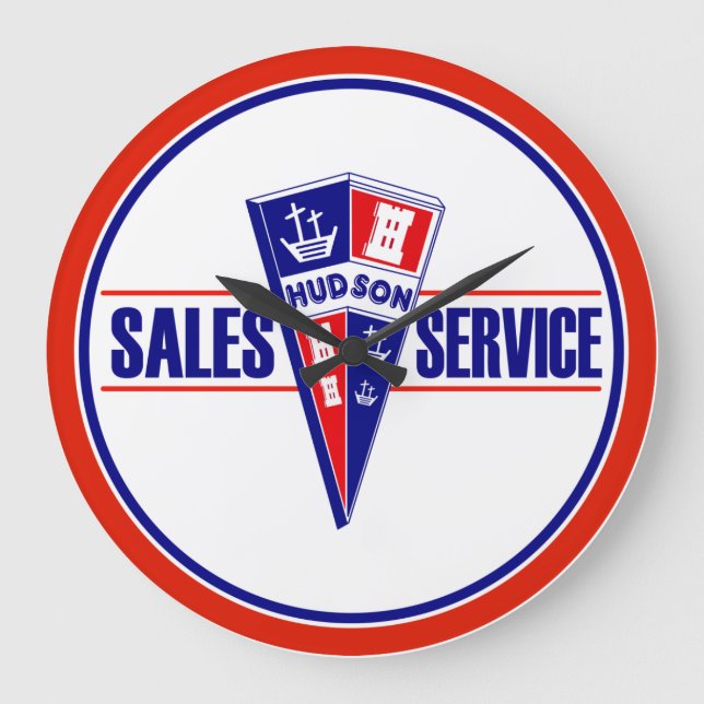 Hudson Sales and Service vintage sign clock (Front)