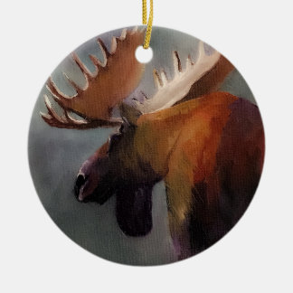 Hudson the Moose Ceramic Tree Decoration