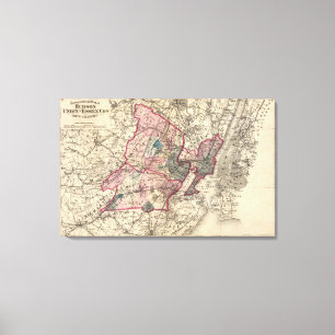 Hudson, Union, Essex Cos, NJ Canvas Print