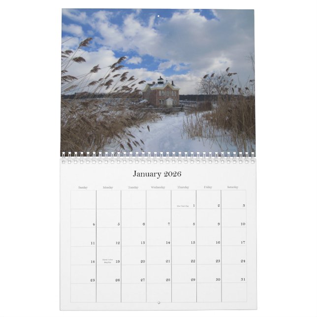 Hudson Valley Views Calendar (Jan 2026)