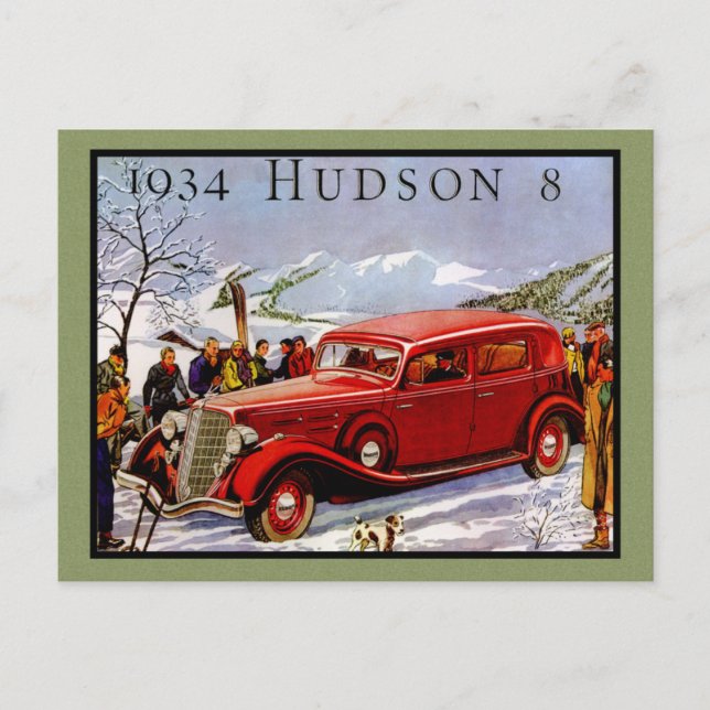 Hudson Vintage Car Postcard (Front)