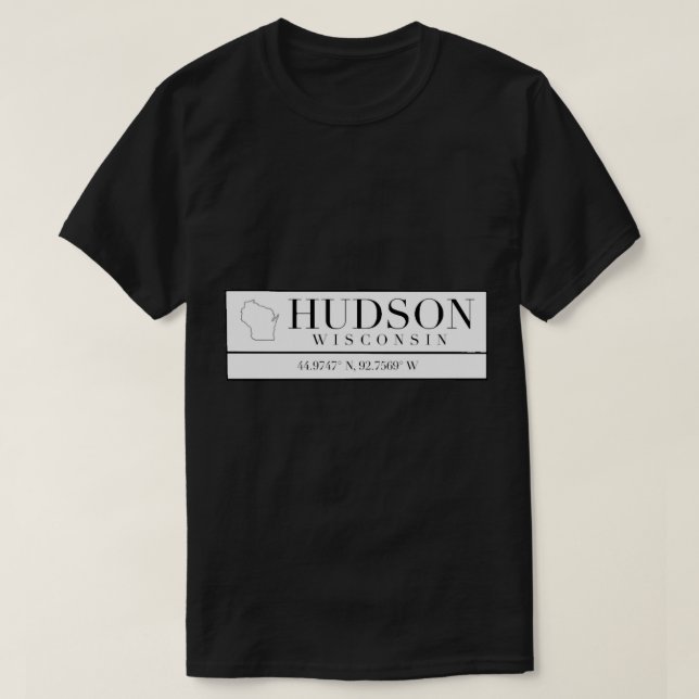 Hudson Wisconsin Coordinates T-Shirt (Design Front)