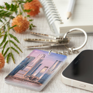 Hudson Yard Manhattan New York Cityscape Postcard  Key Ring