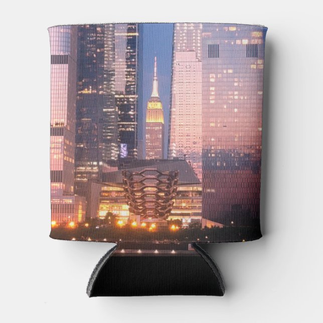 Hudson Yards (Vessel) Empire State Building, NYC Can Cooler (Front)