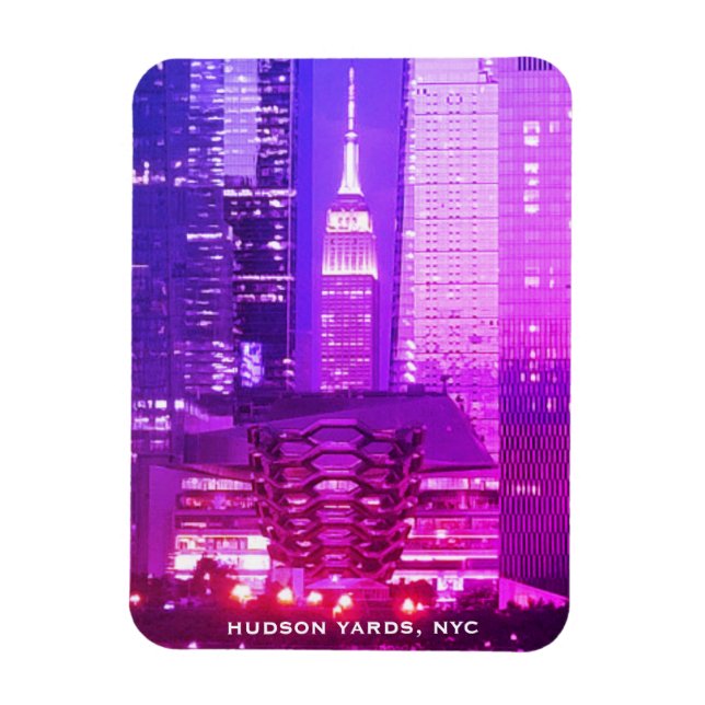 Hudson Yards (Vessel) Empire State Building, NYC Magnet (Vertical)
