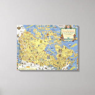 Hudson's Bay Company - Map of Canada Canvas Print
