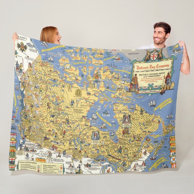 Hudson's Bay Company - Map of Canada Fleece Blanket (In Situ)