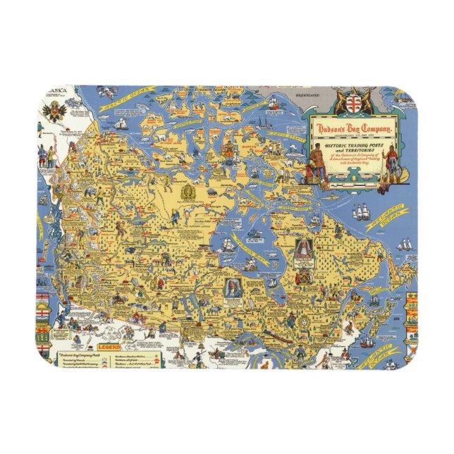Hudson's Bay Company - Map of Canada Magnet (Horizontal)