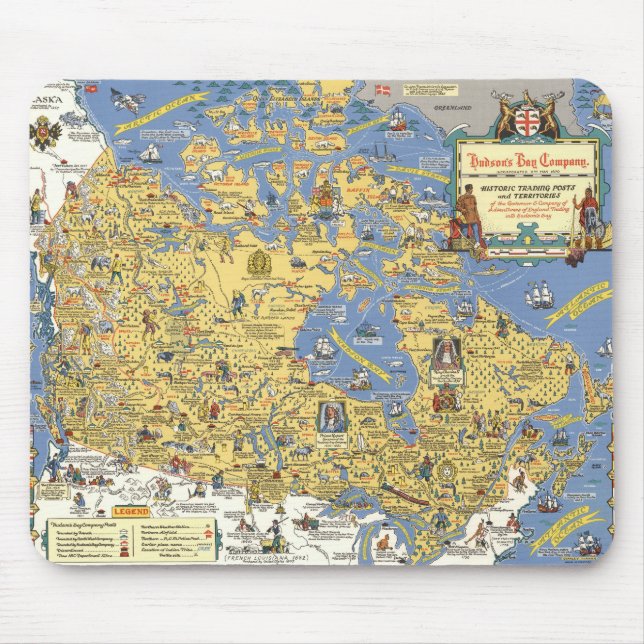 Hudson's Bay Company - Map of Canada Mouse Mat (Front)
