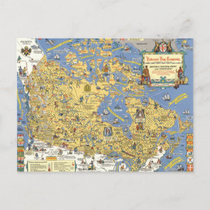 Hudson's Bay Company - Map of Canada Postcard