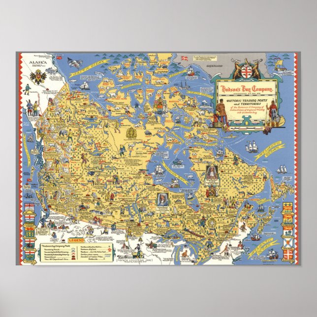 Hudson's Bay Company - Map of Canada Poster (Front)