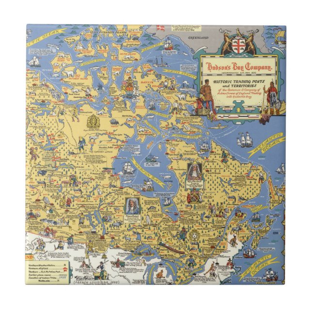 Hudson's Bay Company - Map of Canada Tile (Front)