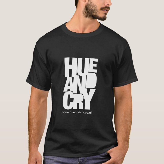 Hue and Cry - T-shirt (Black) (Front)