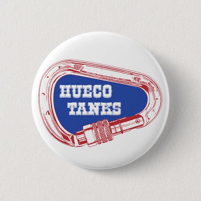 Hueco Tanks Carabiner 6 Cm Round Badge (Front)