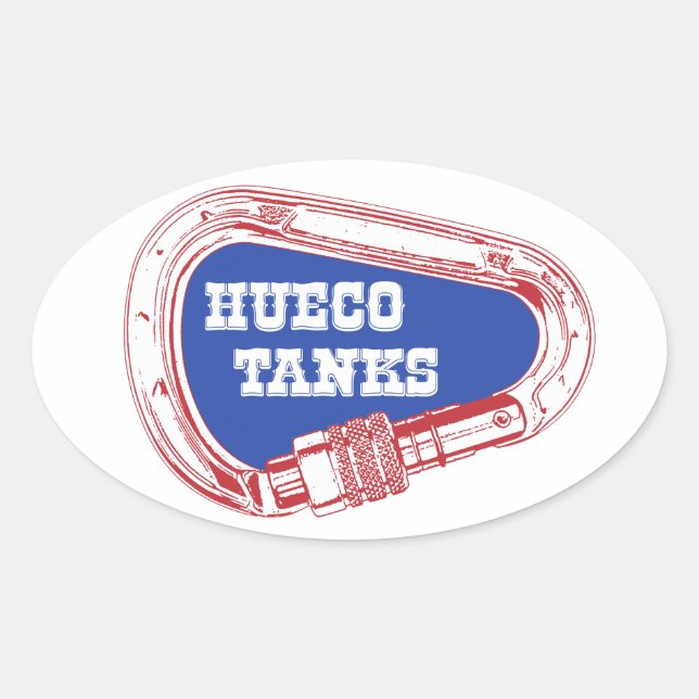 Hueco Tanks Carabiner Oval Sticker (Front)