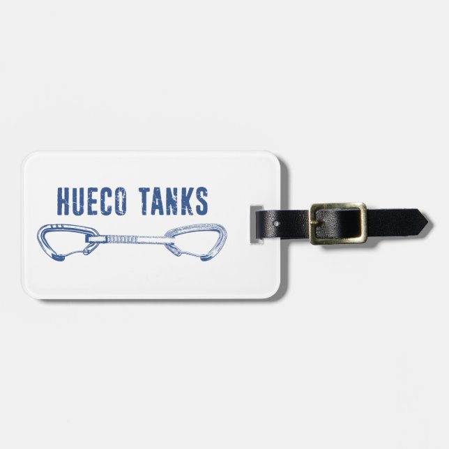 Hueco Tanks Climbing Quickdraw Luggage Tag (Front Horizontal)