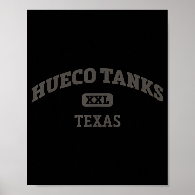 Hueco Tanks College Style Rock Climbing Area Desig Poster (Front)