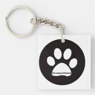 Huella de animal key ring