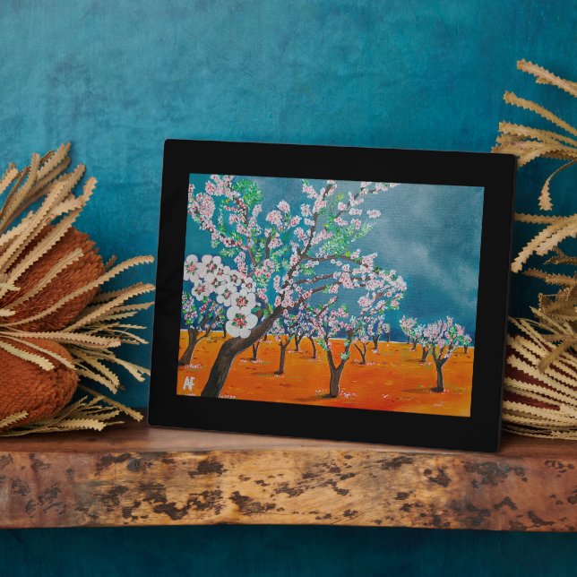 Huerto de Almendros Painting by Alfred Fox Plaque (Side)
