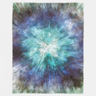 Hues of Blue Tie Dye Fleece Blanket