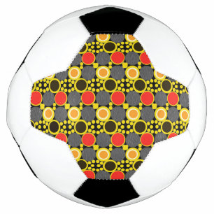 Hues of Harmony: Circles in Red, Brown, and Yellow Football