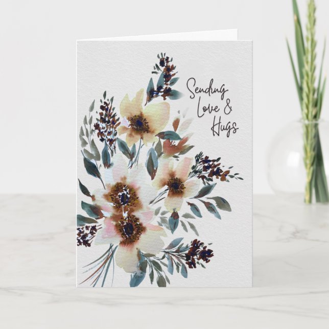 Hues of Love - Thinking of You Greeting Card (Front)