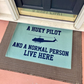 Huey Pilot and Normal Person Doormat