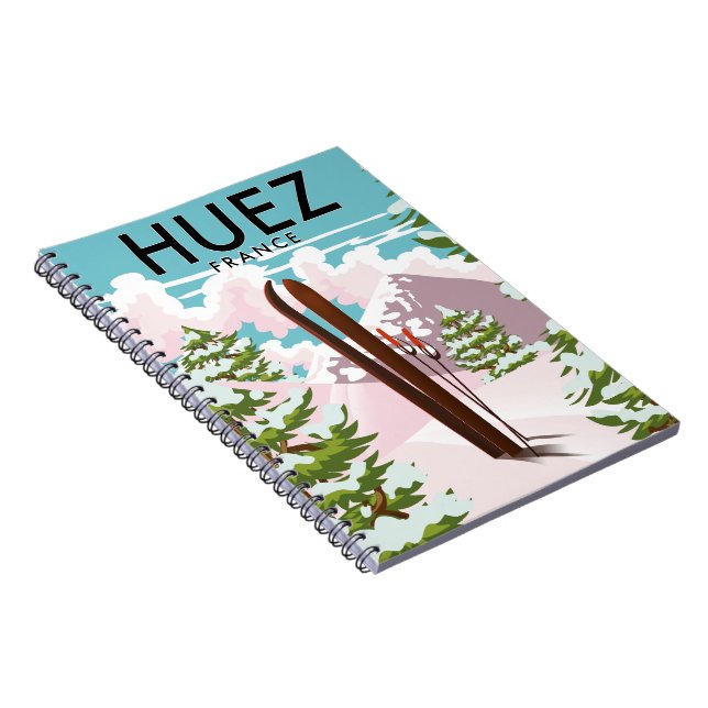 Huez France Retro ski poster Notebook (Right Side)