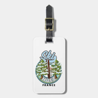 Huez Ski france retro logo  Luggage Tag