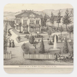 Huff, Owen residences Square Sticker