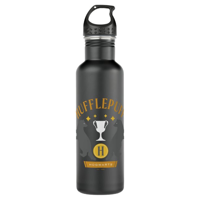 HUFFLEPUFF™ Badger and Cup House Pride Graphic 710 Ml Water Bottle (Front)