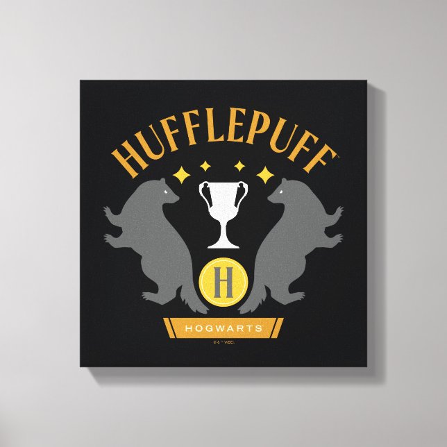 HUFFLEPUFF™ Badger and Cup House Pride Graphic Canvas Print (Front)