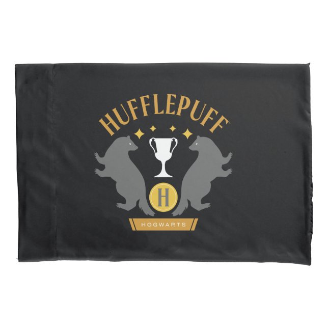 HUFFLEPUFF™ Badger and Cup House Pride Graphic Pillowcase (Front)