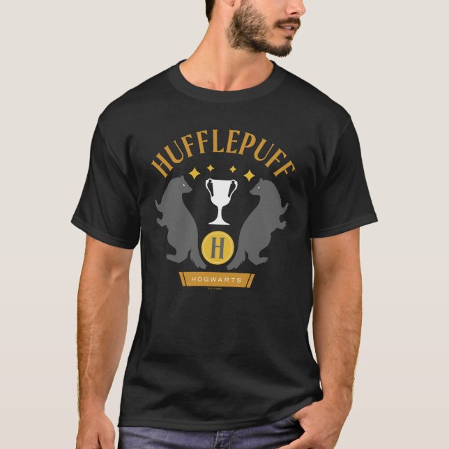 HUFFLEPUFF™ Badger and Cup House Pride Graphic T-Shirt (Front)