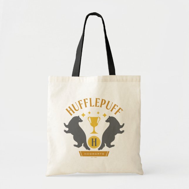 HUFFLEPUFF™ Badger and Cup House Pride Graphic Tote Bag (Front)
