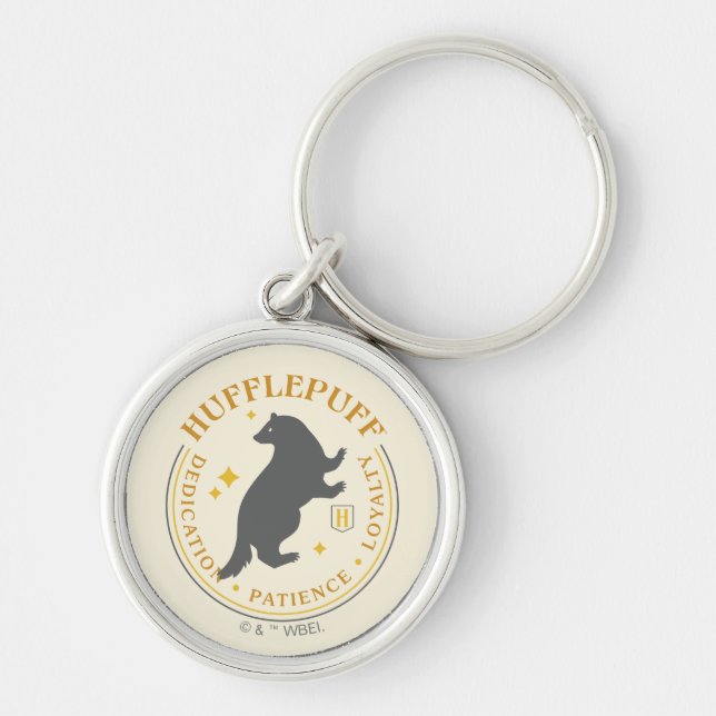 HUFFLEPUFF™ Badger House Pride Badge Key Ring (Front)