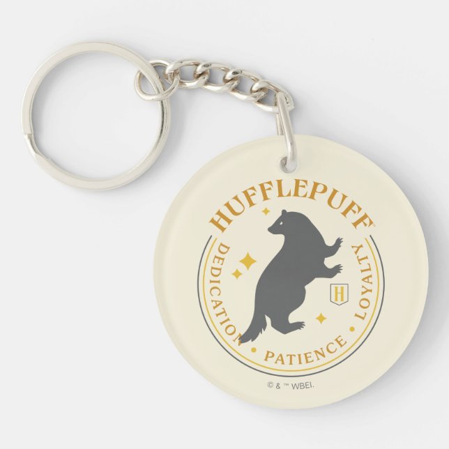 HUFFLEPUFF™ Badger House Pride Badge Key Ring (Front)